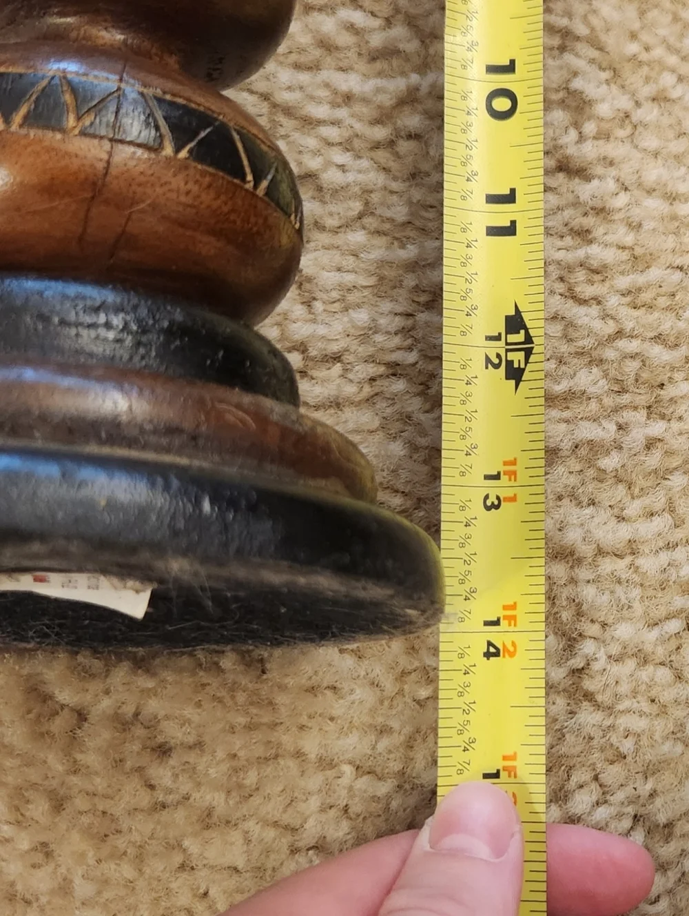Vtg Set Of 2‎ Wooden Candle Holders Bobbin Deisgn